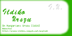 ildiko urszu business card